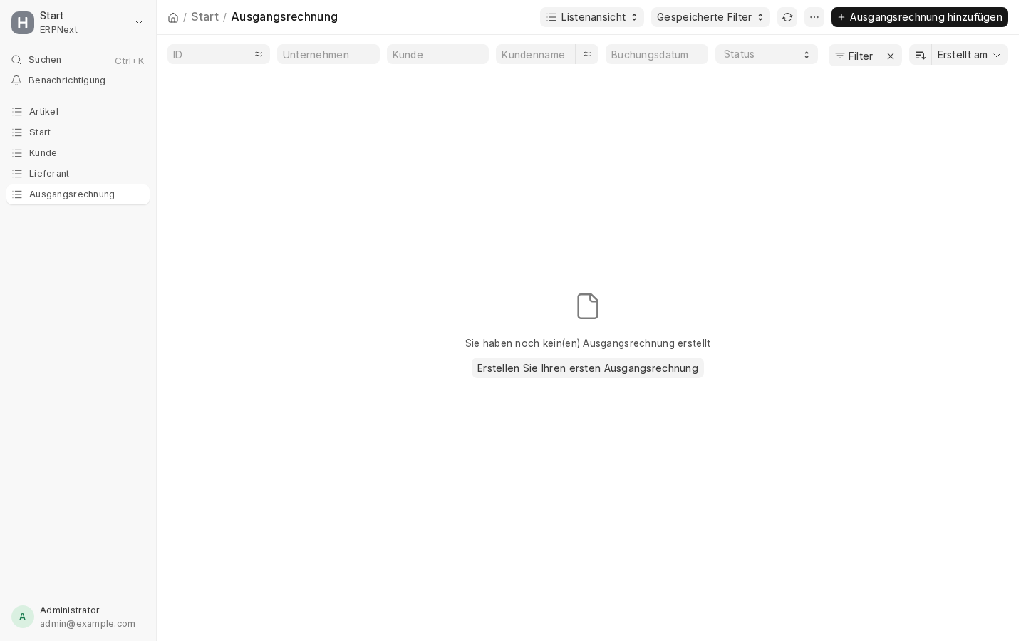 Rechnungsliste